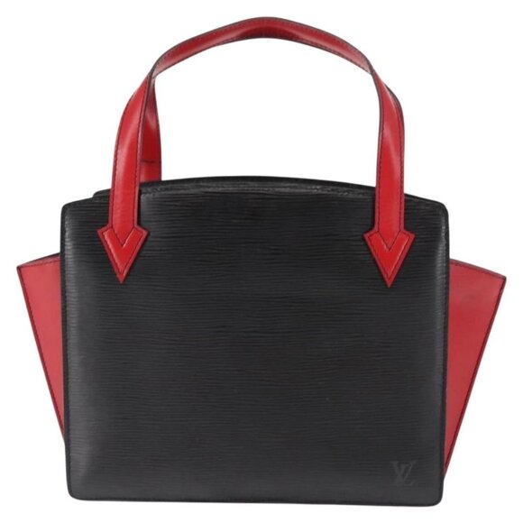 LOUIS VUITTON Epi Bicolor Varenne Hand Bag Black Red - Picture 8 of 14